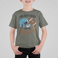 Im Just Here For The Snacks T Shirt For Kid Bow Football Lover - Wonder Print Shop