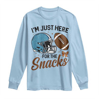 Im Just Here For The Snacks Long Sleeve Shirt Bow Football Lover - Wonder Print Shop