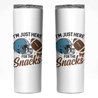 Im Just Here For The Snacks Skinny Tumbler Bow Football Lover - Wonder Print Shop
