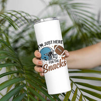 Im Just Here For The Snacks Skinny Tumbler Bow Football Lover - Wonder Print Shop