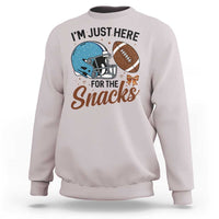 Im Just Here For The Snacks Sweatshirt Bow Football Lover - Wonder Print Shop