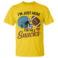 Im Just Here For The Snacks T Shirt Bow Football Lover - Wonder Print Shop