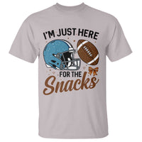 Im Just Here For The Snacks T Shirt Bow Football Lover - Wonder Print Shop