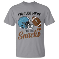 Im Just Here For The Snacks T Shirt Bow Football Lover - Wonder Print Shop
