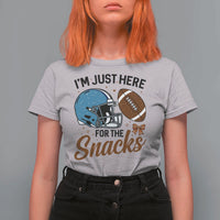 Im Just Here For The Snacks T Shirt For Women Bow Football Lover - Wonder Print Shop