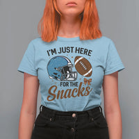 Im Just Here For The Snacks T Shirt For Women Bow Football Lover - Wonder Print Shop
