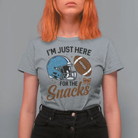 Im Just Here For The Snacks T Shirt For Women Bow Football Lover - Wonder Print Shop