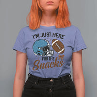 Im Just Here For The Snacks T Shirt For Women Bow Football Lover - Wonder Print Shop