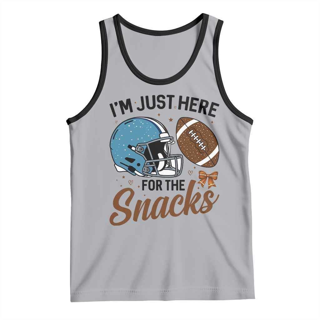 Im Just Here For The Snacks Tank Top Bow Football Lover - Wonder Print Shop