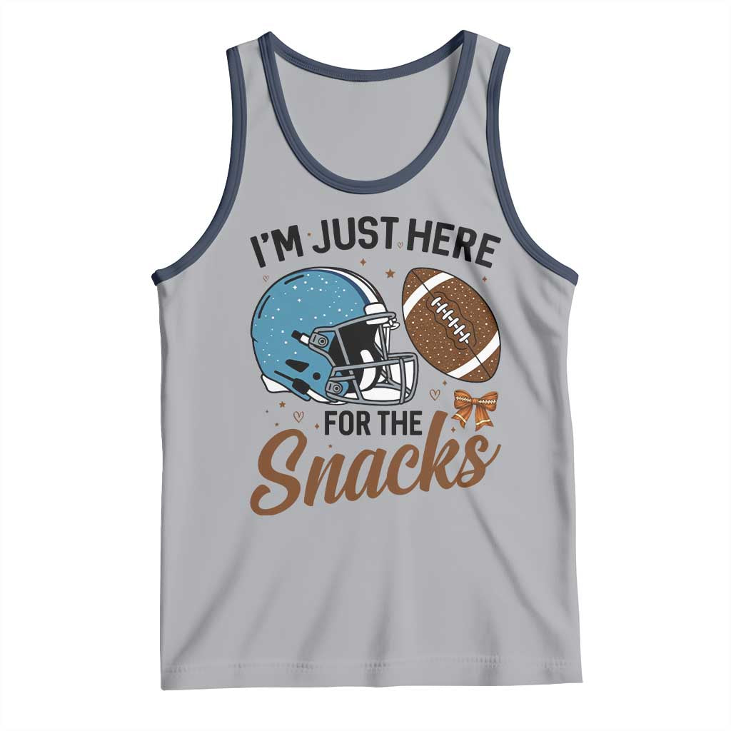 Im Just Here For The Snacks Tank Top Bow Football Lover - Wonder Print Shop