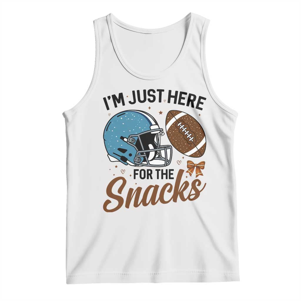 Im Just Here For The Snacks Tank Top Bow Football Lover - Wonder Print Shop