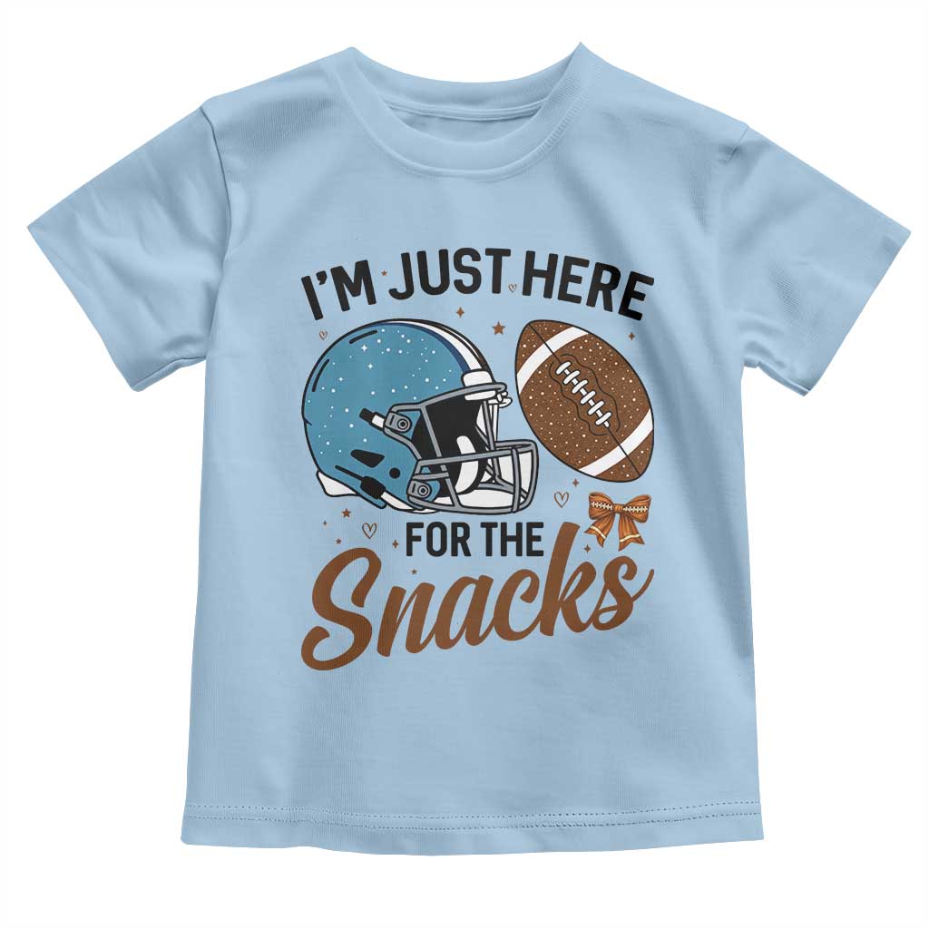 Im Just Here For The Snacks Toddler T Shirt Bow Football Lover - Wonder Print Shop