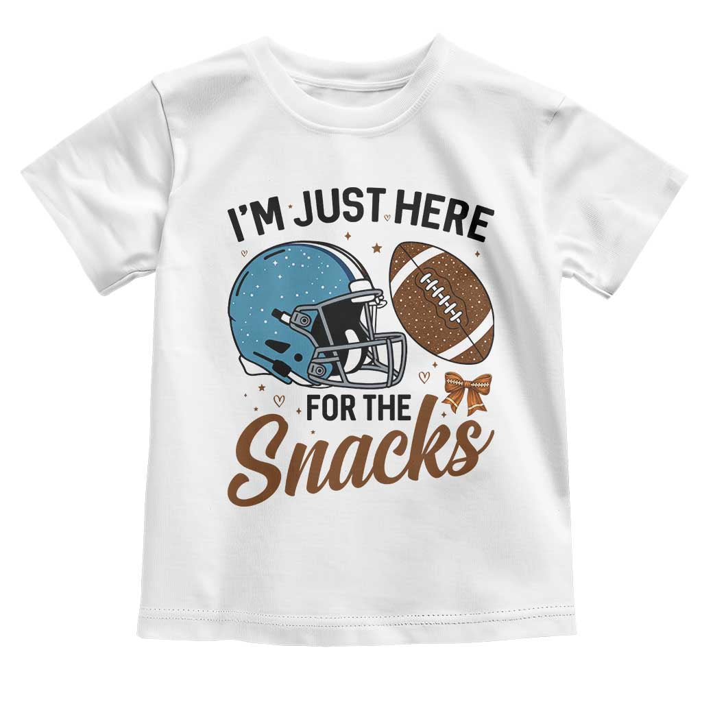 Im Just Here For The Snacks Toddler T Shirt Bow Football Lover - Wonder Print Shop