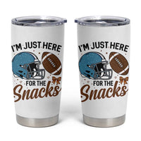 Im Just Here For The Snacks Tumbler Cup Bow Football Lover - Wonder Print Shop