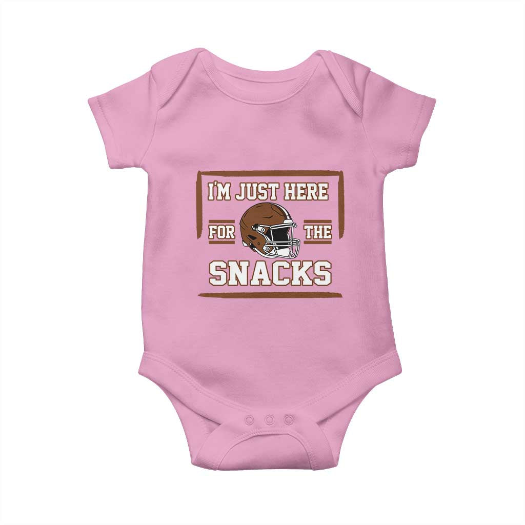 Im Just Here For The Snacks Baby Onesie Football Fan Gift - Wonder Print Shop