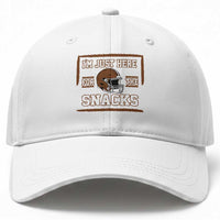 Im Just Here For The Snacks Baseball Cap Football Fan Gift