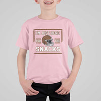 Im Just Here For The Snacks T Shirt For Kid Football Fan Gift - Wonder Print Shop