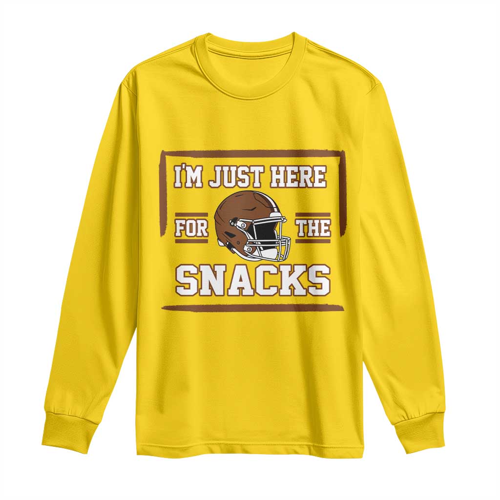 Im Just Here For The Snacks Long Sleeve Shirt Football Fan Gift - Wonder Print Shop