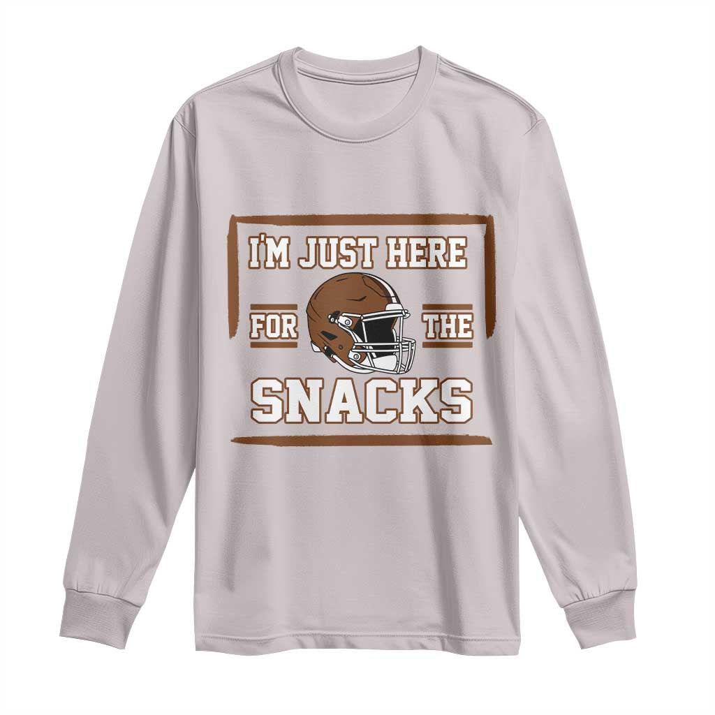 Im Just Here For The Snacks Long Sleeve Shirt Football Fan Gift - Wonder Print Shop