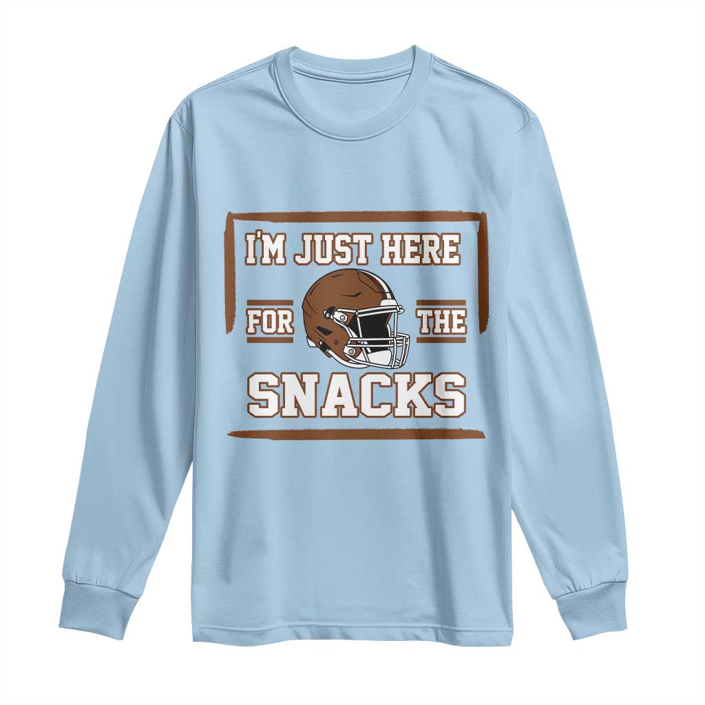 Im Just Here For The Snacks Long Sleeve Shirt Football Fan Gift - Wonder Print Shop