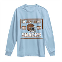 Im Just Here For The Snacks Long Sleeve Shirt Football Fan Gift - Wonder Print Shop