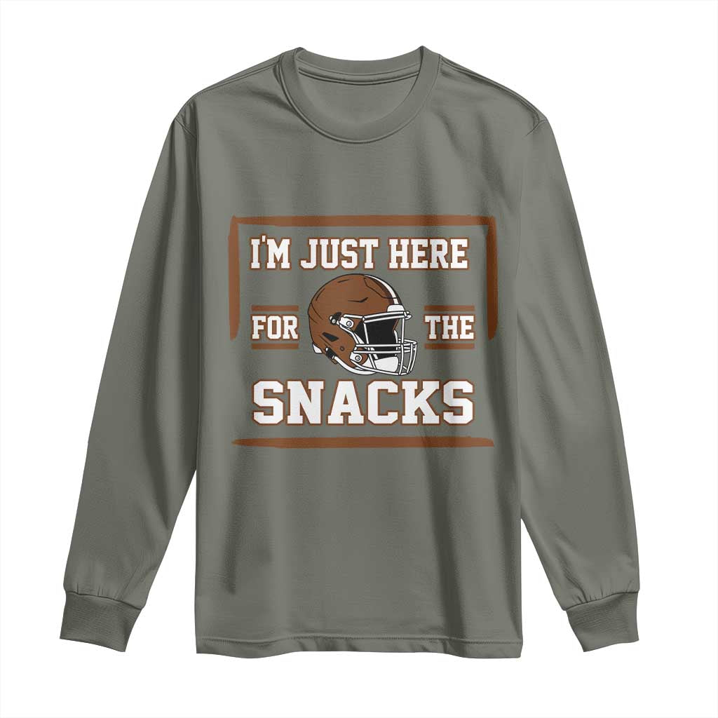 Im Just Here For The Snacks Long Sleeve Shirt Football Fan Gift - Wonder Print Shop