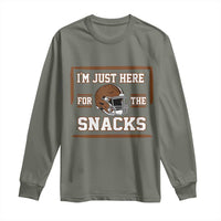 Im Just Here For The Snacks Long Sleeve Shirt Football Fan Gift - Wonder Print Shop