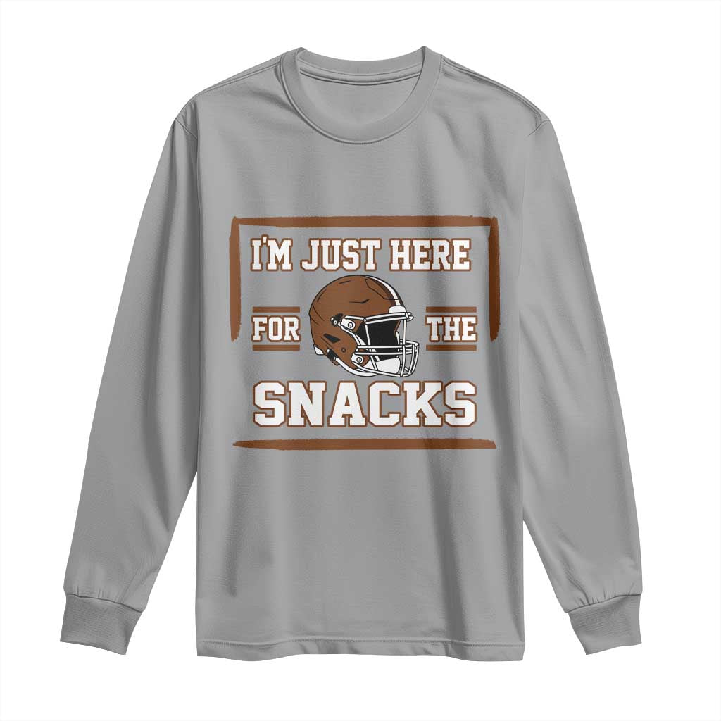 Im Just Here For The Snacks Long Sleeve Shirt Football Fan Gift - Wonder Print Shop