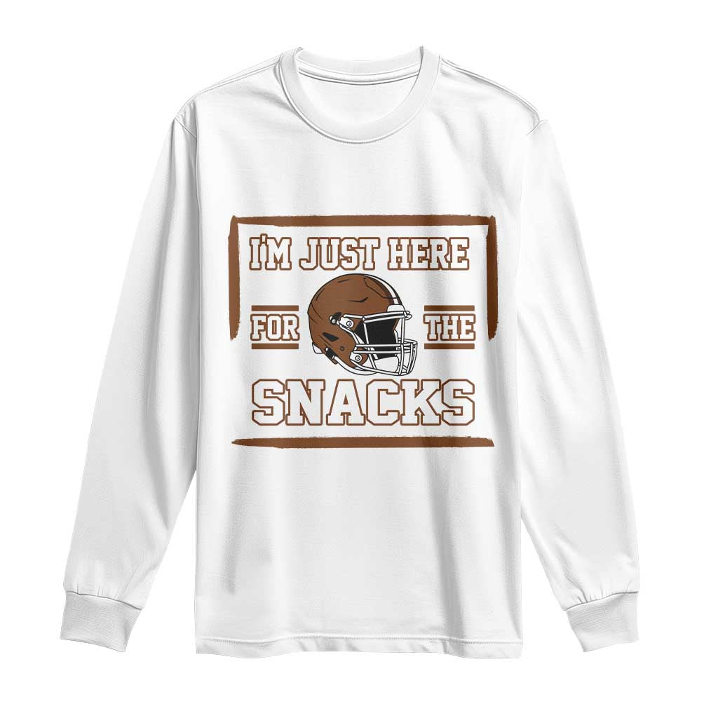 Im Just Here For The Snacks Long Sleeve Shirt Football Fan Gift - Wonder Print Shop
