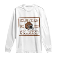 Im Just Here For The Snacks Long Sleeve Shirt Football Fan Gift - Wonder Print Shop