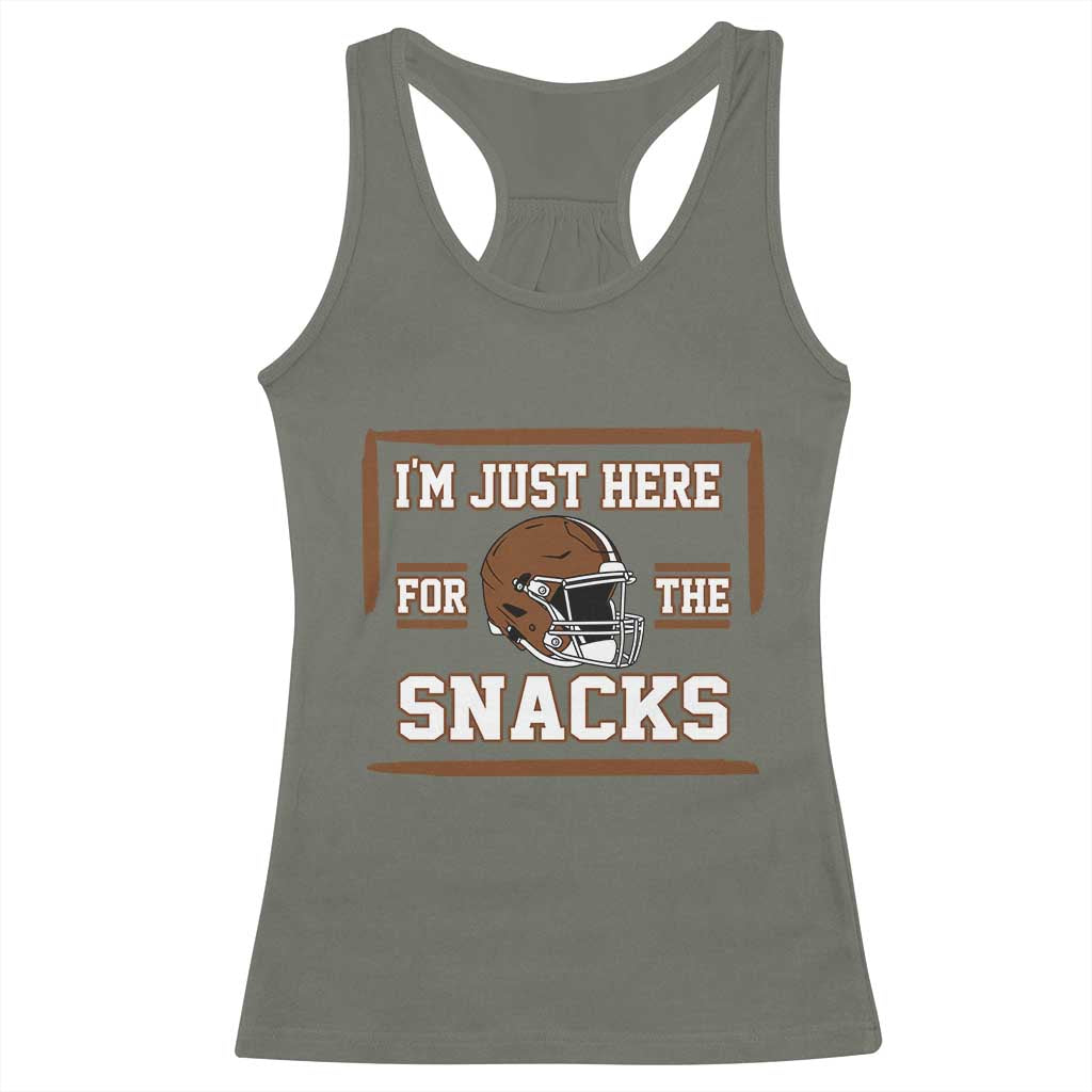 Im Just Here For The Snacks Racerback Tank Top Football Fan Gift - Wonder Print Shop