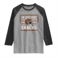Im Just Here For The Snacks Raglan Shirt Football Fan Gift - Wonder Print Shop