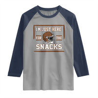 Im Just Here For The Snacks Raglan Shirt Football Fan Gift - Wonder Print Shop