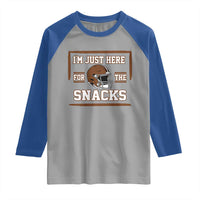 Im Just Here For The Snacks Raglan Shirt Football Fan Gift - Wonder Print Shop