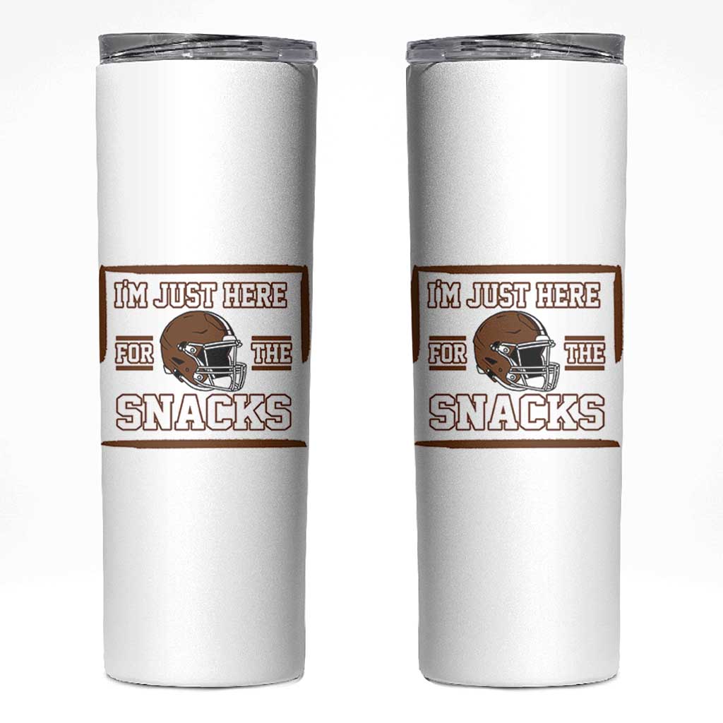 Im Just Here For The Snacks Skinny Tumbler Football Fan Gift - Wonder Print Shop