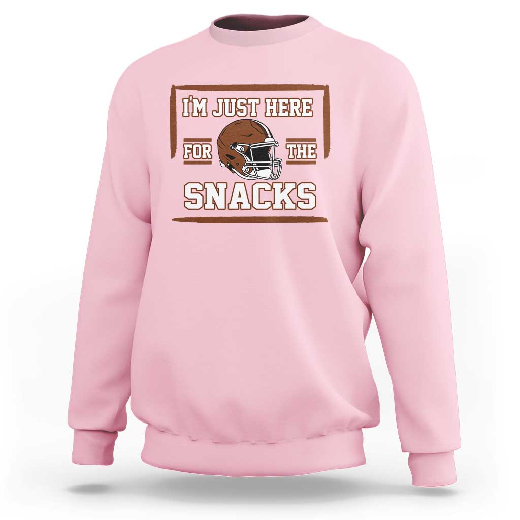Im Just Here For The Snacks Sweatshirt Football Fan Gift - Wonder Print Shop