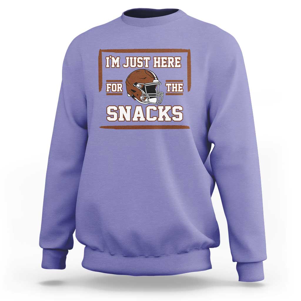 Im Just Here For The Snacks Sweatshirt Football Fan Gift - Wonder Print Shop