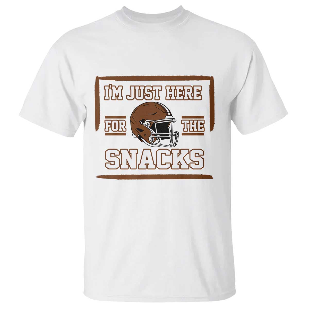 Im Just Here For The Snacks T Shirt Football Fan Gift - Wonder Print Shop