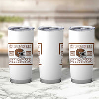 Im Just Here For The Snacks Tumbler Cup Football Fan Gift - Wonder Print Shop