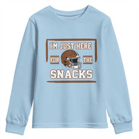 Im Just Here For The Snacks Youth Sweatshirt Football Fan Gift - Wonder Print Shop