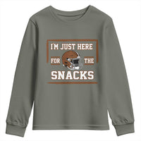Im Just Here For The Snacks Youth Sweatshirt Football Fan Gift - Wonder Print Shop