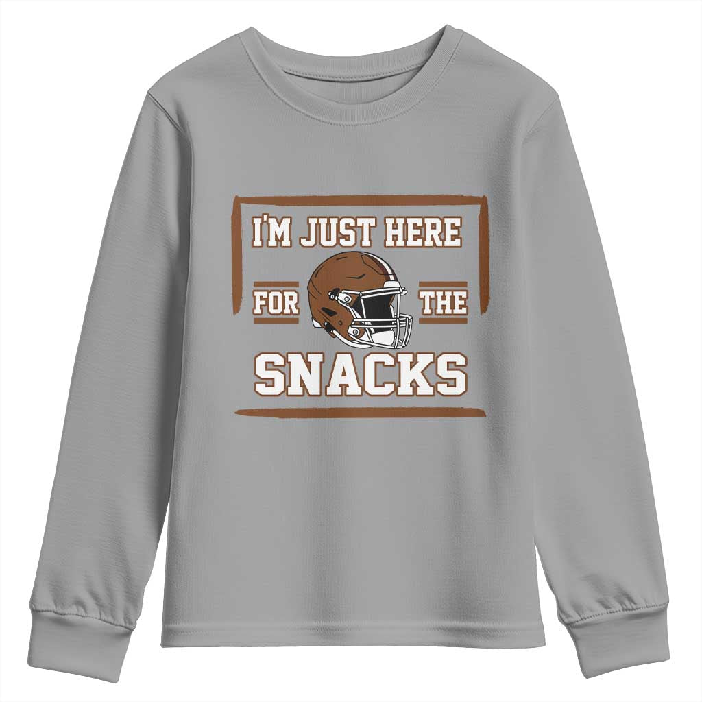 Im Just Here For The Snacks Youth Sweatshirt Football Fan Gift - Wonder Print Shop