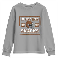 Im Just Here For The Snacks Youth Sweatshirt Football Fan Gift - Wonder Print Shop
