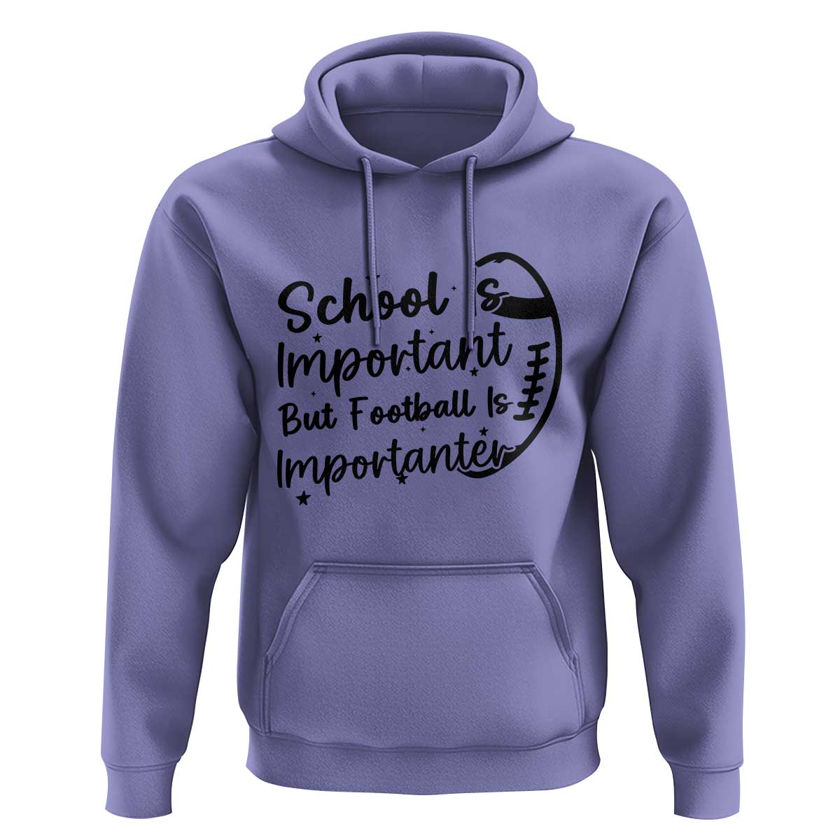 School Is Important But Football Is Importanter Hoodie Funny Football Lover - Wonder Print Shop