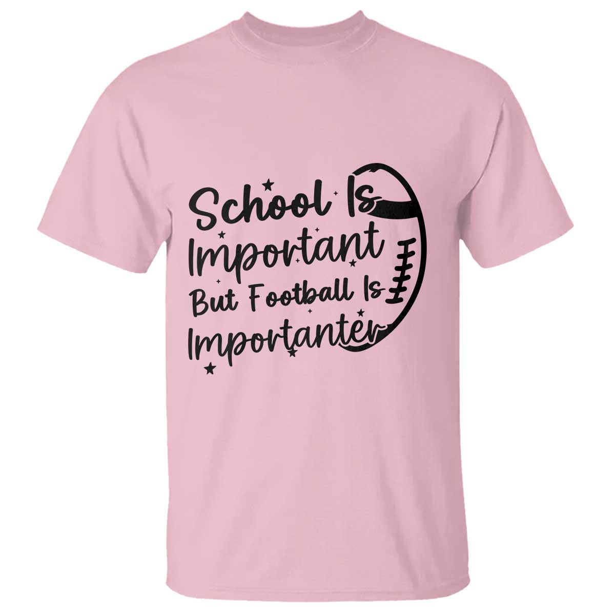 School Is Important But Football Is Importanter T Shirt Funny Football Lover - Wonder Print Shop