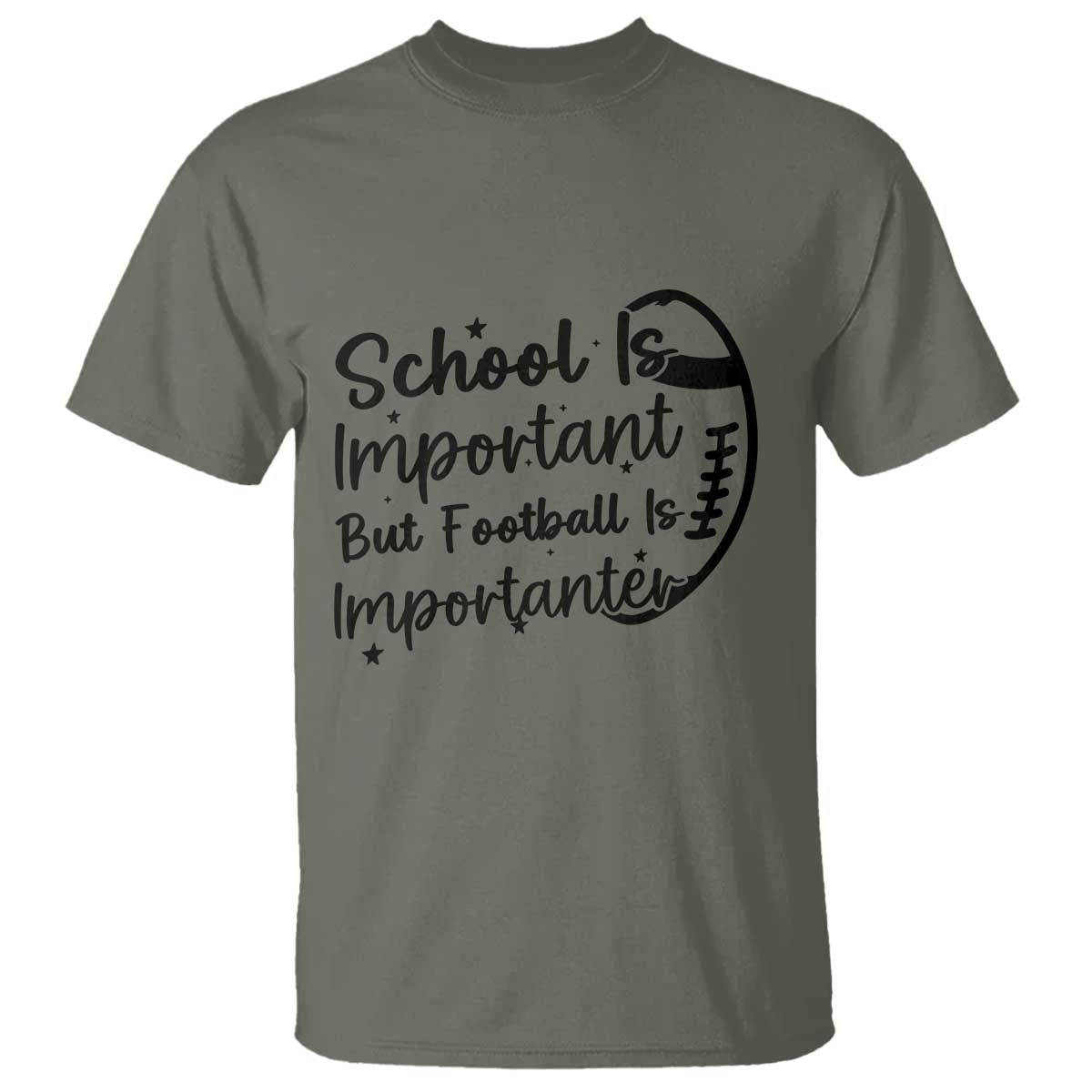 School Is Important But Football Is Importanter T Shirt Funny Football Lover - Wonder Print Shop