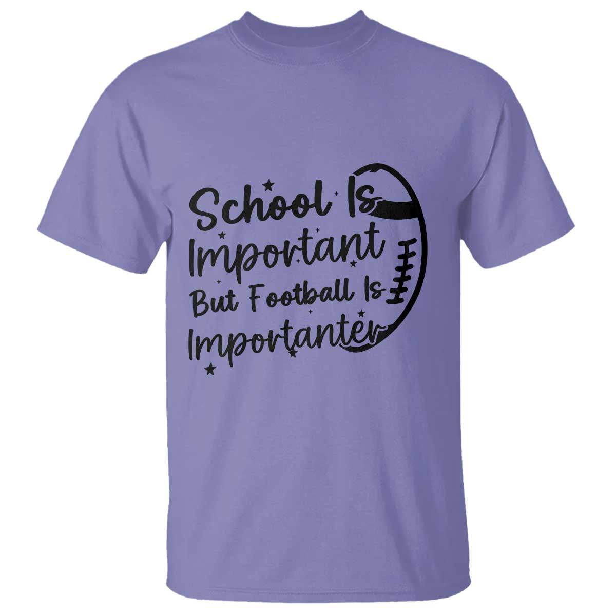 School Is Important But Football Is Importanter T Shirt Funny Football Lover - Wonder Print Shop