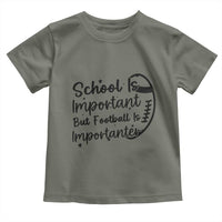 School Is Important But Football Is Importanter Toddler T Shirt Funny Football Lover - Wonder Print Shop