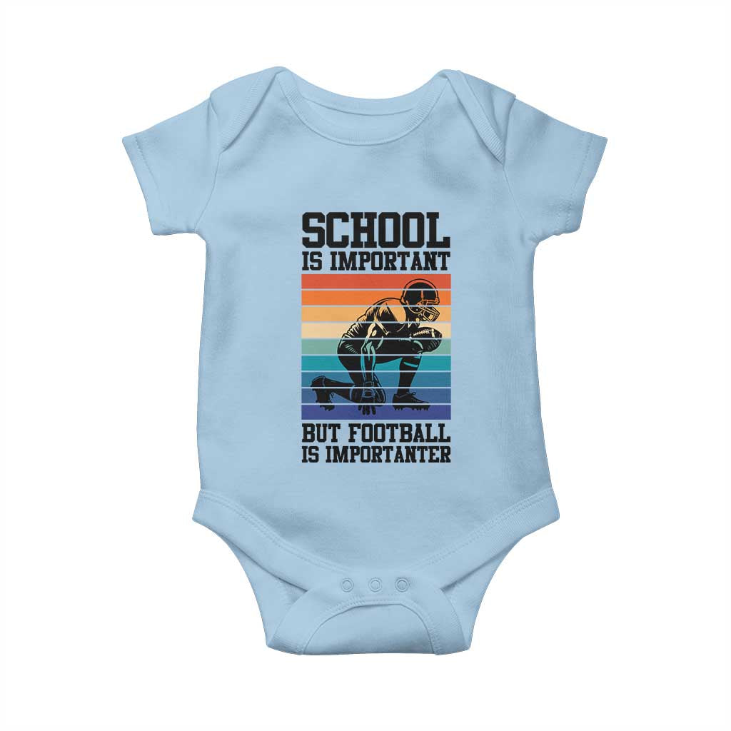 Student Football Fan Baby Onesie Funny Importanter Quote Gift - Wonder Print Shop