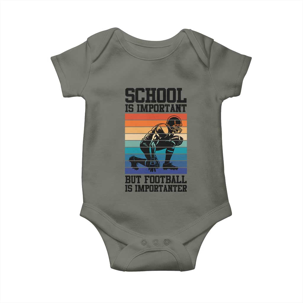 Student Football Fan Baby Onesie Funny Importanter Quote Gift - Wonder Print Shop